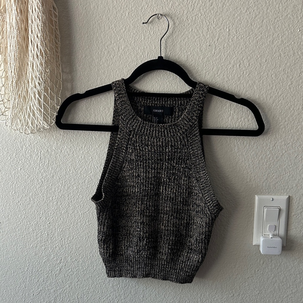 Charcoal Gray Knit Tank Top